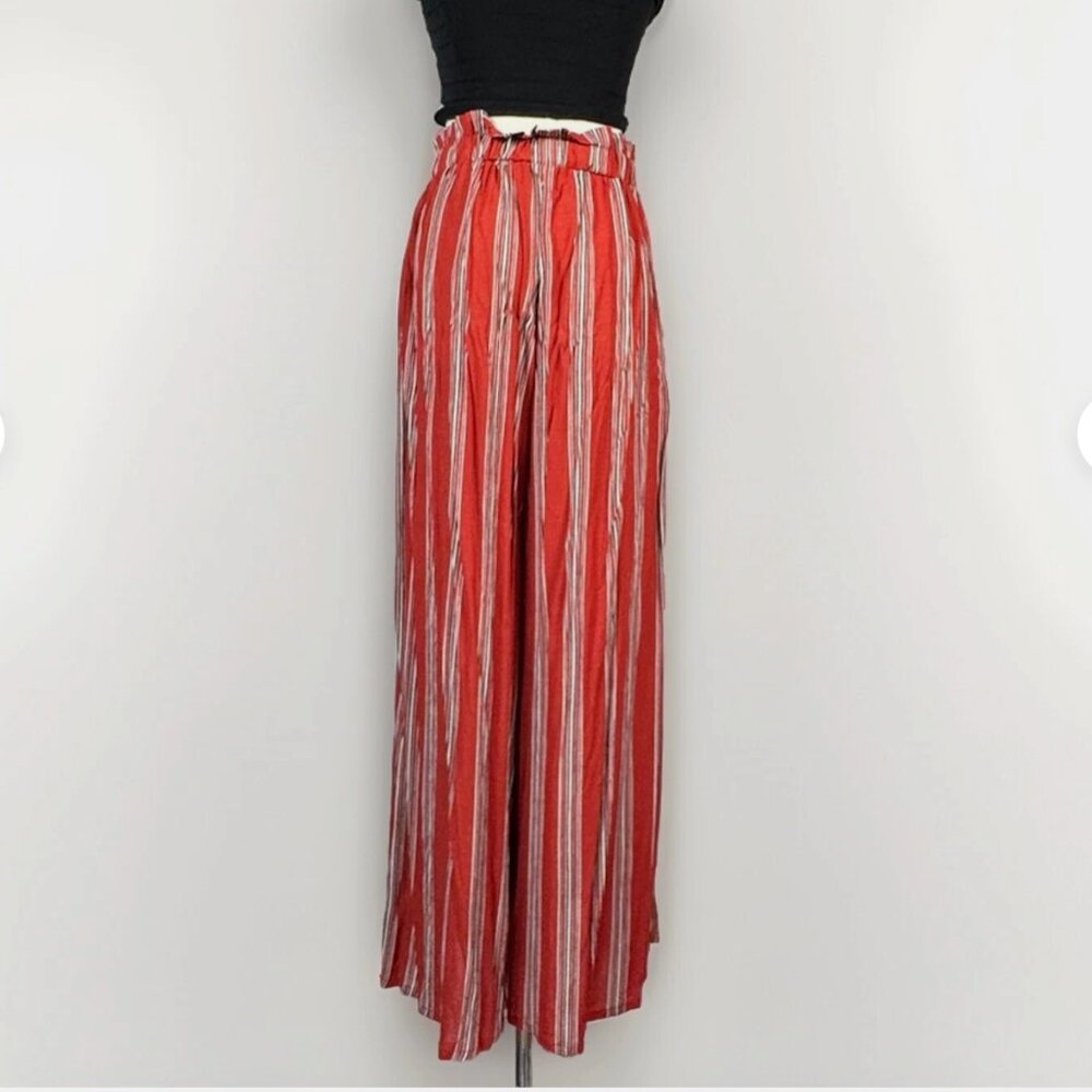 (S) SIMPLEE AWESOME Vertical Striped High Waist Palazzo w/ Slit Leg - Picture 5 of 12